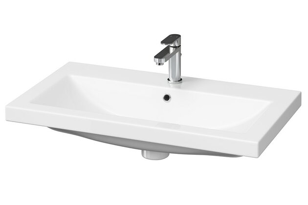 Umyvadlo Cersanit Como 80 nábytkové, s otvorem, s přepadem, bílá, K32-004-BOX Umyvadlo Cersanit Como 80 nábytkové, s otvorem, s přepadem, bílá, K32-004-BOX