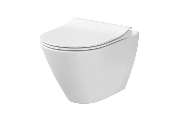 WC mísa Cersanit City závěsná bílá oválná CleanOn sedátko slim duroplast softclose easy off set 743, K701-104 WC mísa Cersanit City závěsná bílá oválná CleanOn sedátko slim duroplast softclose easy off set 743, K701-104