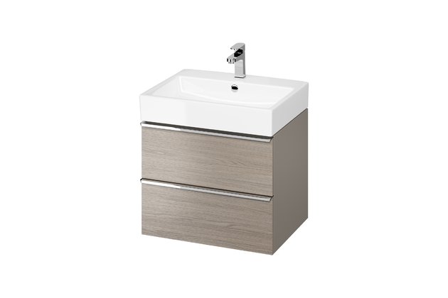 Virgo skříňka 60 bílá, úchyt chrom, umyvadlo Virgo 60