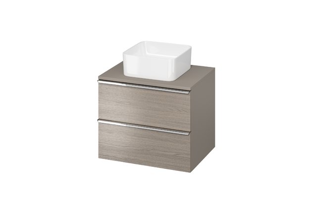 Skříňka Cersanit Virgo 60 s deskou šedá chrom úchytka, S522-022 Skříňka Cersanit Virgo 60 s deskou šedá chrom úchytka, S522-022