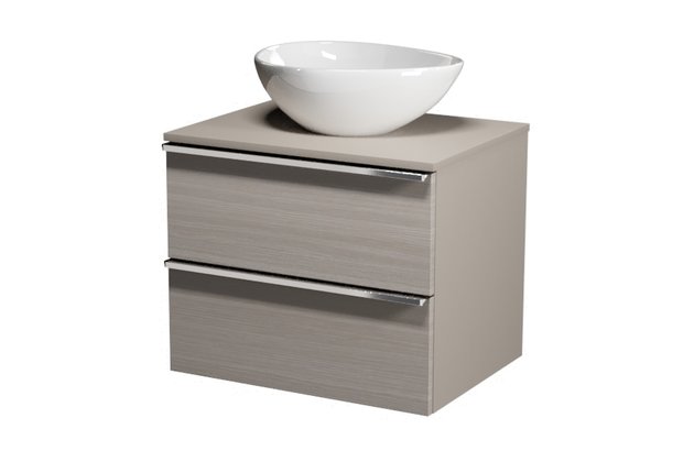 Virgo 60 šedá skříňka úchyt chrom, umyvadlo Moduo na desku nepravidelné 40 Virgo 60 šedá skříňka úchyt chrom, umyvadlo Moduo na desku nepravidelné 40