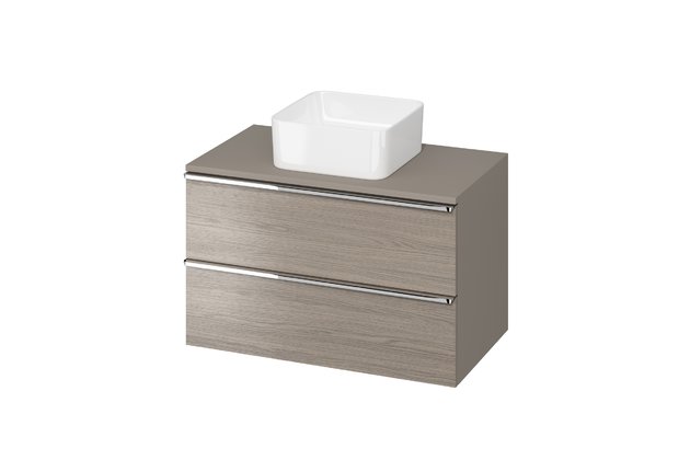 Skříňka Cersanit Virgo 80 s deskou šedá chrom úchytka, S522-030 Skříňka Cersanit Virgo 80 s deskou šedá chrom úchytka, S522-030