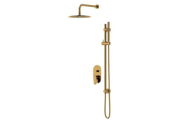 Sprchová souprava Cersanit Inverto vanová, sprchová, podomítková, 2 úchyty, zlatá set B262, S952‑007 Sprchová souprava Cersanit Inverto vanová, sprchová, podomítková, 2 úchyty, zlatá set B262, S952‑007
