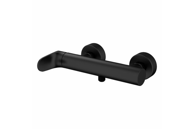 Baterie Cersanit Inverto sprchová nástěnná, bez příslušenství, černá / zlatá páka, S951-290