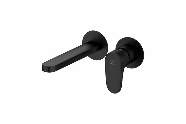 Baterie Cersanit Inverto umyvadlová podomítková, s montážním tělesem, bez výpusti, černá / zlatá páka, S951-296 Baterie Cersanit Inverto umyvadlová podomítková, s montážním tělesem, bez výpusti, černá / zlatá páka, S951-296