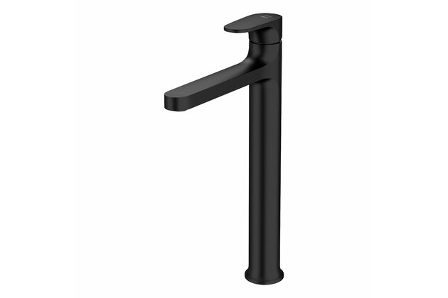 Baterie Cersanit Inverto umyvadlová stojánková vysoká, s příslušenstvím, bez výpusti, černá / zlatá páka, S951-303