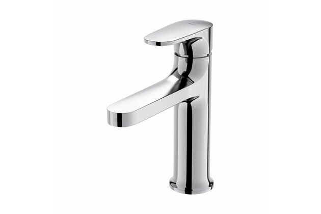 Baterie Cersanit Inverto umyvadlová stojánková, s příslušenstvím, bez výpusti, chrom / černá páka, S951-300