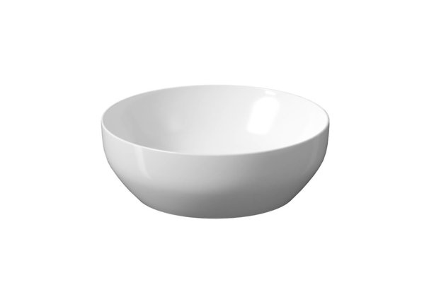 Umyvadlo Cersanit Larga 40 na desku kruh, bez otvoru, bez přepadu, bílá, K677-001