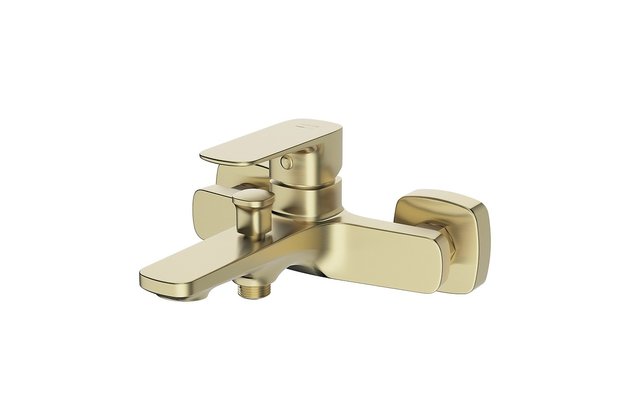 Baterie Cersanit Larga vanová sprchová nástěnná, bez příslušenství, zlatá mat, S951-378