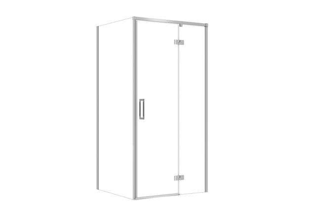 Sprchový kout Cersanit Larga 100x90x195 obdélníkový chrom s panty pravý, set C108, S601-308