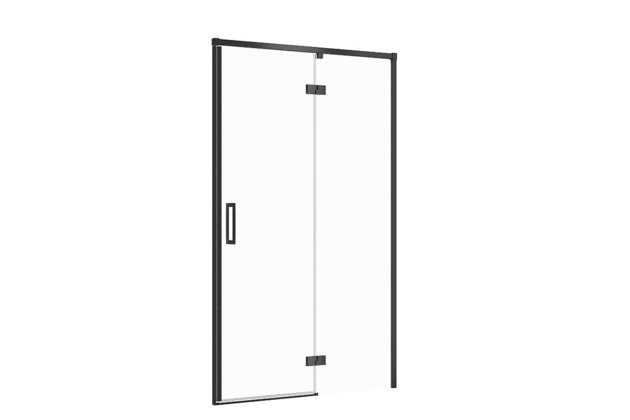 Sprchové dveře Cersanit Larga 120×195 černé s panty pravé, S932-126