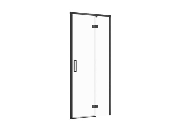 Sprchové dveře Cersanit Larga 90×195 černé s panty pravé, S932-124