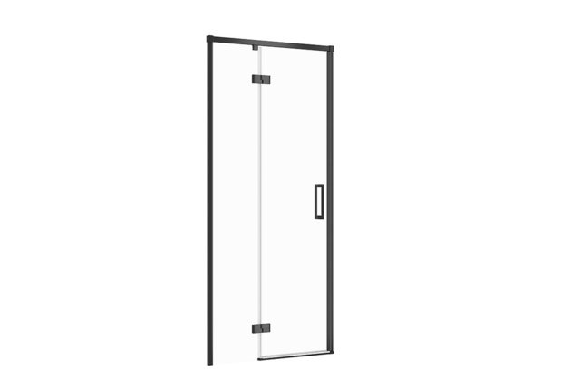 Sprchové dveře Cersanit Larga 90×195 černé s panty levé, S932-128