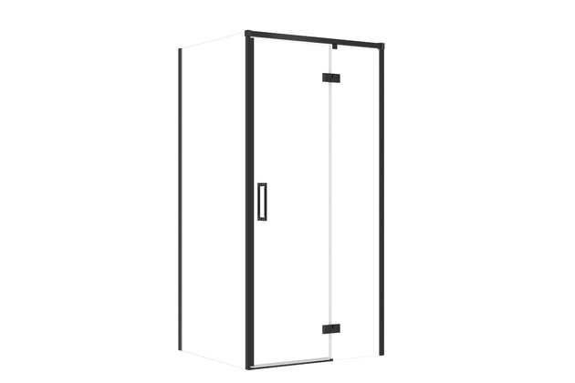 Sprchový kout Cersanit Larga 100x90x195 obdélníkový černý s panty pravý, set C109, S601-309