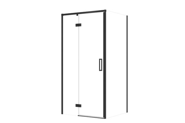 Sprchový kout Cersanit Larga 100x90x195 obdélníkový černý s panty levý, set C113, S601-313
