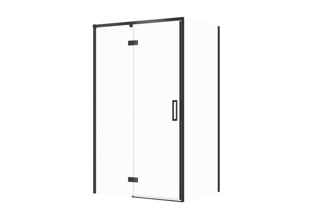 Sprchový kout Cersanit Larga 120x90x195 obdélníkový černý s panty levý, set C121, S601-321