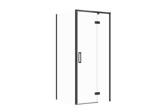 Sprchový kout Cersanit Larga 90x80x195 obdélníkový černý s panty pravý, set C101, S601-303