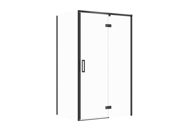 Sprchový kout Cersanit Larga 120x80x195 obdélníkový černý s panty pravý, set C119, S601-319