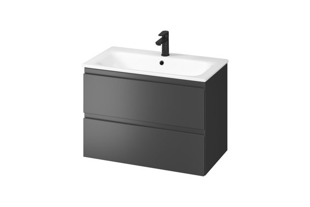 Skříňka Cersanit Moduo-In 80 s umyvadlem antracit set B818 DSM, S801-473-DSM