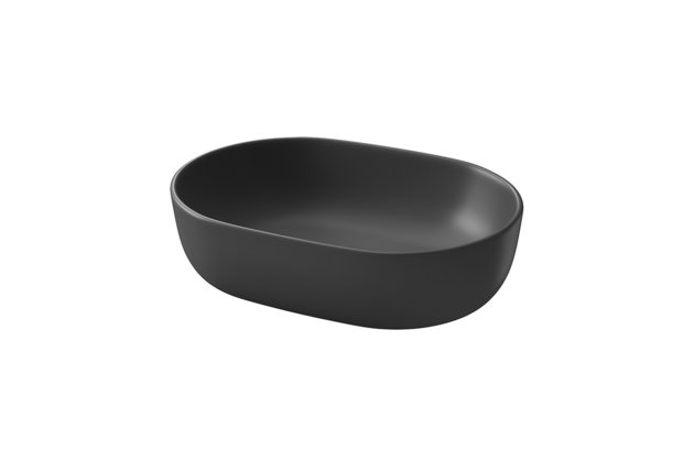 Umyvadlo Cersanit Moduo 50 na desku antracit mat oválné, K116-107