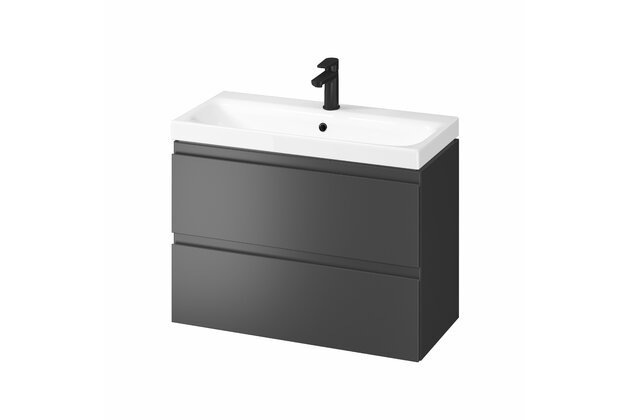 Skříňka Cersanit Moduo 80 s umyvadlem antracit slim set B886, S801-476