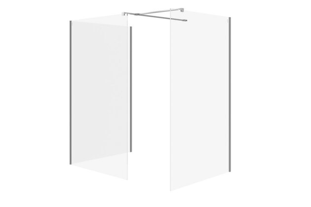 Sprchový kout Cersanit Mille 90x90x90x200 walk-in chrom set B810, S601-197 Sprchový kout Cersanit Mille 90x90x90x200 walk-in chrom set B810, S601-197