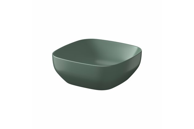 Umyvadlo Cersanit Larga 38 na desku zelené matné čtvercové, K677-061