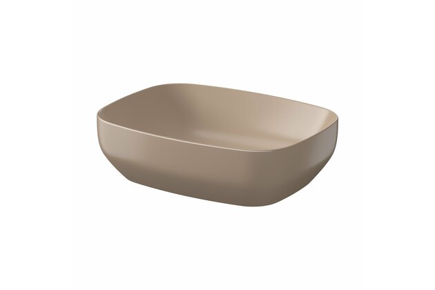 Umyvadlo Cersanit Larga 50 na desku hnědé matné obdélníkové, K677-063 Umyvadlo Cersanit Larga 50 na desku hnědé matné obdélníkové, K677-063