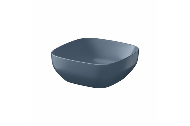 Umyvadlo Cersanit Larga 38 na desku modré matné čtvercové, K677-064 Umyvadlo Cersanit Larga 38 na desku modré matné čtvercové, K677-064