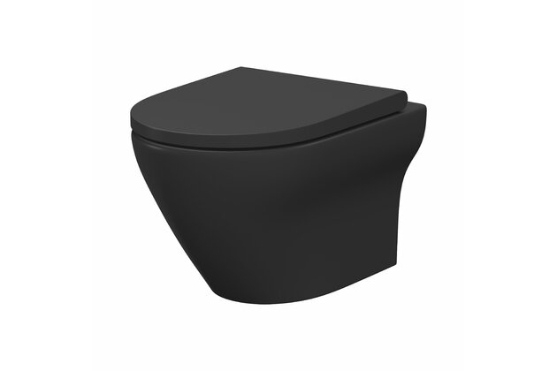 WC mísa Cersanit Larga závěsná antracit oválná Clean On sedátko duroplast soft close easy off set B574, S701-610 WC mísa Cersanit Larga závěsná antracit oválná Clean On sedátko duroplast soft close easy off set B574, S701-610