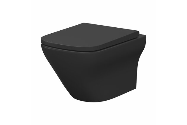 WC mísa Cersanit Larga závěsná antracit hranatá Clean On sedátko duroplast soft close easy off set B575, S701-611 WC mísa Cersanit Larga závěsná antracit hranatá Clean On sedátko duroplast soft close easy off set B575, S701-611