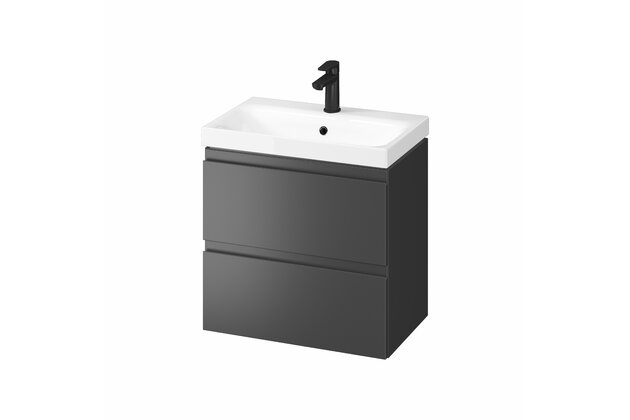Skříňka Cersanit Moduo 60 s umyvadlem antracit slim set B887, S801-477