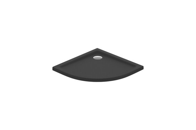 Sprchová vanička Cersanit Tako 80x80x4 černá matná čtrtkruhová R55, S204-033 Sprchová vanička Cersanit Tako 80x80x4 černá matná čtrtkruhová R55, S204-033