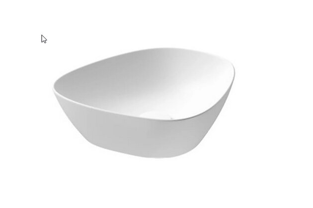 Umyvadlo Cersanit Kontra 38 na desku bílé matné nepravidelné, K682-014 Umyvadlo Cersanit Kontra 38 na desku bílé matné nepravidelné, K682-014