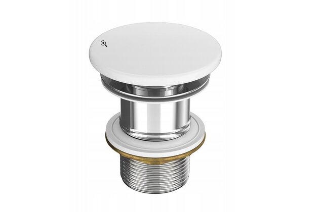 Výpust umyvadlová Cersanit Kontra keramická bílá pro umyvadla bez přepadu, K11-2381 Výpust umyvadlová Cersanit Kontra keramická bílá pro umyvadla bez přepadu, K11-2381