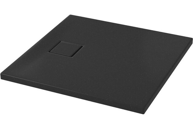 Sprchová vanička Cersanit Tako Slim 80x80x4 černá čtvercová sifon set B458, S932-165 Sprchová vanička Cersanit Tako Slim 80x80x4 černá čtvercová sifon set B458, S932-165