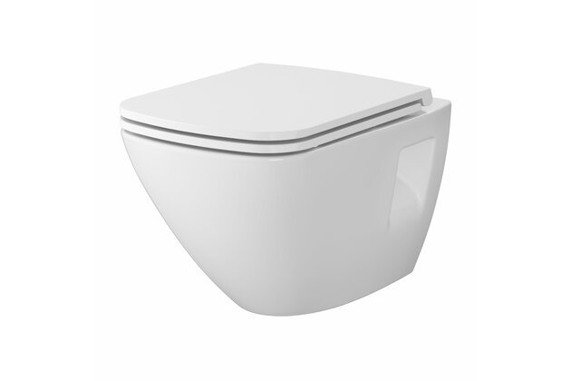 WC mísa Cersanit Moduo Plus závěsná bílá hranatá sedátko slim duroplast soft close easy off set C459, S701-971 WC mísa Cersanit Moduo Plus závěsná bílá hranatá sedátko slim duroplast soft close easy off set C459, S701-971