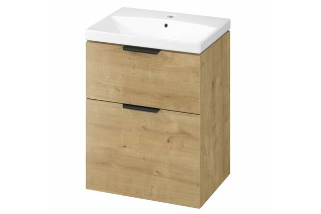 Skříňka Cersanit City 60 s umyvadlem dub set C752, S4004-134