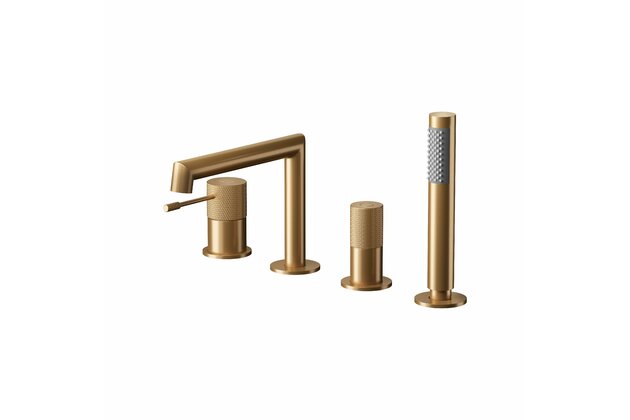 Baterie Cersanit Zen vanová víceotvorová měď kartáčovaná, S951-798 Baterie Cersanit Zen vanová víceotvorová měď kartáčovaná, S951-798