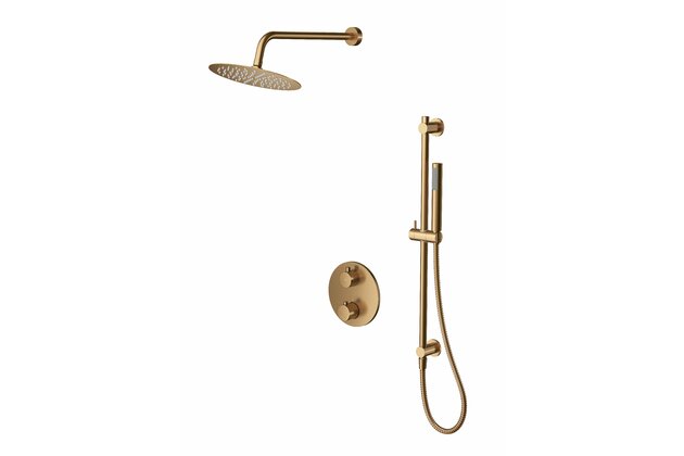 Baterie Cersanit Zen vanová/sprchová podomítková termostatická měď kartáčovaná set B920, S952-050