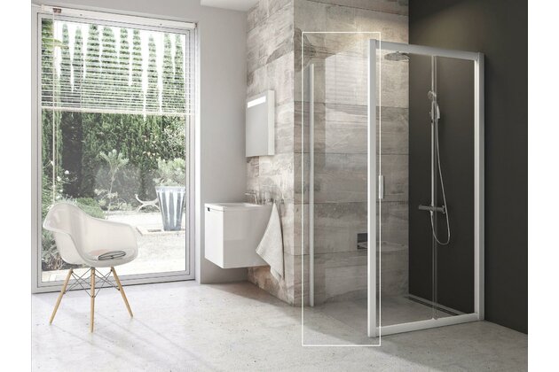 Pevná stěna Ravak Blix BLPS 80 jednodílná, bílá/transparent, 9BH40100Z1