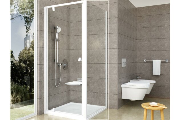 Pevná stěna Ravak Pivot PPS 100, bílá/transparent, 90GA0100Z1