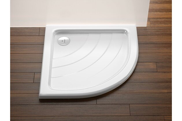 Sprchová vanička Ravak Ronda 80x80 LA čtvrtkruhová sprchová, bílá, A214001220