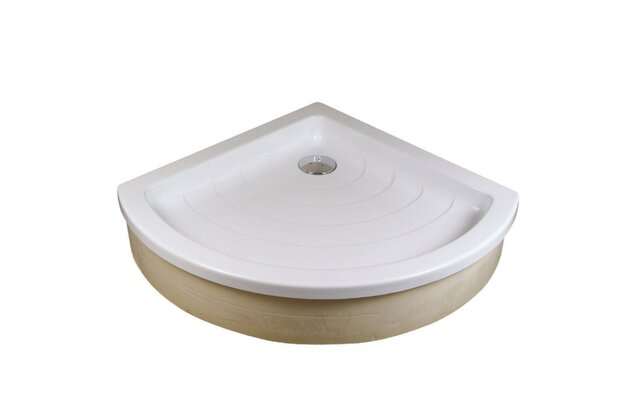 Sprchová vanička Ravak Ronda 80x80 EX čtvrtkruhová samonosná, bílá, A204001320