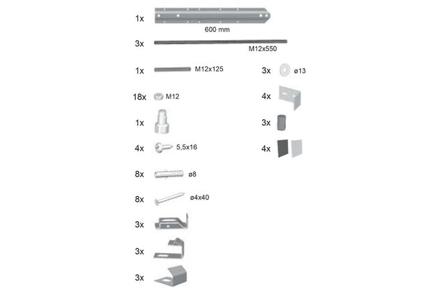 Panelkit Ravak Rosa sada univerzální, B23000100N