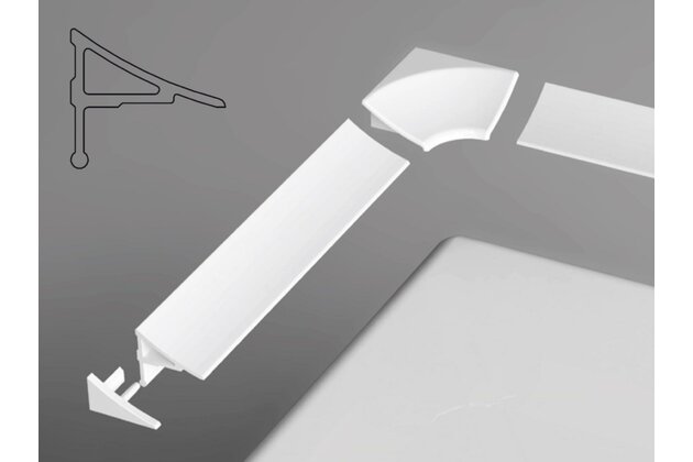 Sada pro krycí lištu Ravak 10, bílá, B460000001 Sada pro krycí lištu Ravak 10, bílá, B460000001