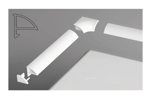 Sada pro krycí lištu Ravak 6, bílá, B440000001 Sada pro krycí lištu Ravak 6, bílá, B440000001