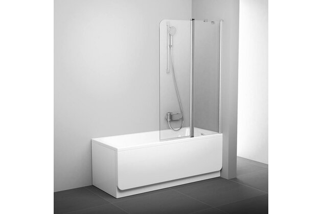 Vanová zástěna Ravak Chrome CVS2 100 dvoudílná pohyblivá, satin/transparent, pravá, 7QRA0U00Z1 Vanová zástěna Ravak Chrome CVS2 100 dvoudílná pohyblivá, satin/transparent, pravá, 7QRA0U00Z1
