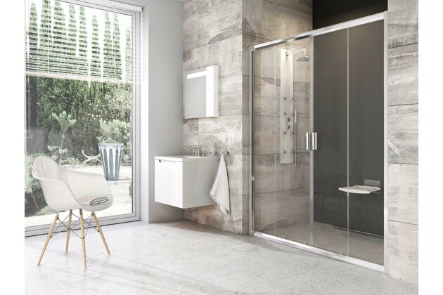 Sprchové dveře Ravak Blix BLDP4 130 čtyřdílné, lesk/transparent, 0YVJ0C00Z1