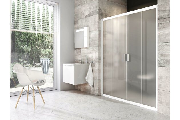 Sprchové dveře Ravak Blix BLDP4 200 čtyřdílné, bílá/grape, 0YVK0100ZG